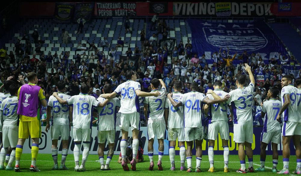 Para pemain Persib Bandung usai mengalahkan Bangkok United. (Foto/persib.co.id)