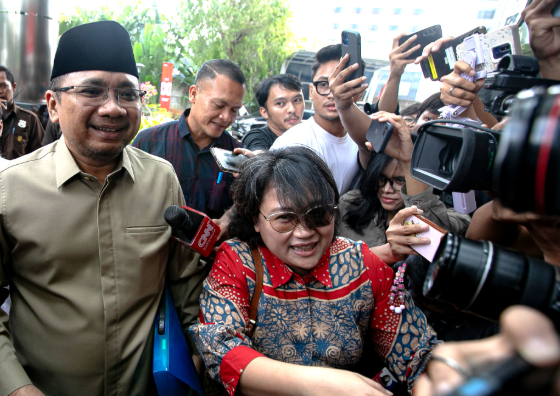 Mantan Menteri Agama Yaqut Cholil Qoumas penuhi panggilan KPK. (BeritaNasional/Oke Atmaja)
