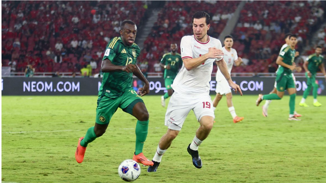 Pertandingan Timnas Indonesia vs Arab Saudi. (Foto/AFC)