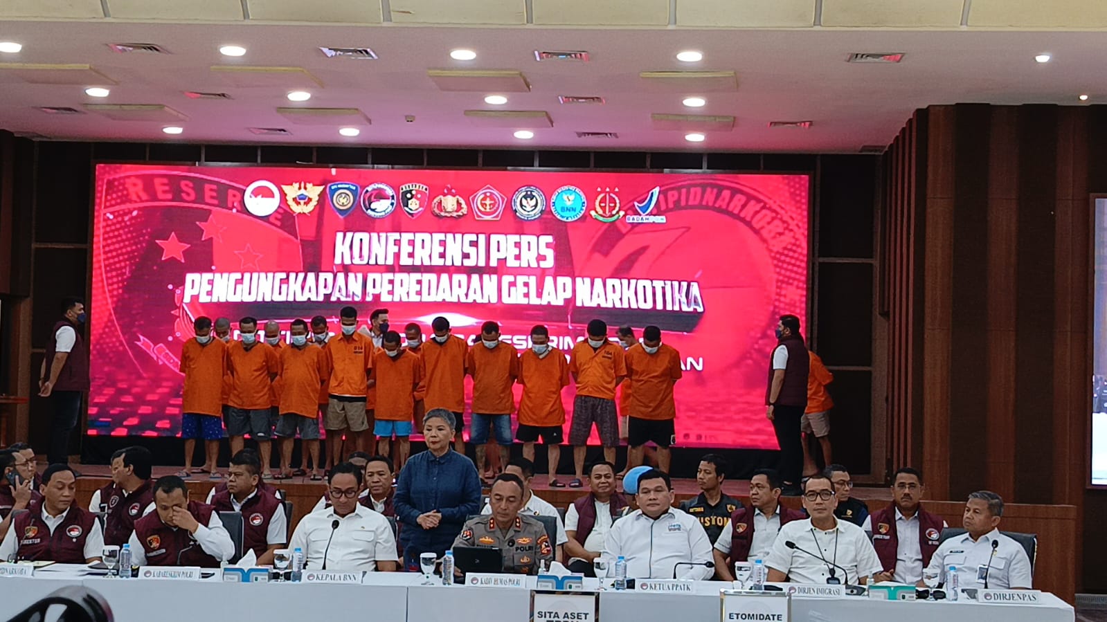 Bareskrim Polri rilis pengungkapan kasus narkotika 2025. (BeritaNasional/Bachtiarudin)