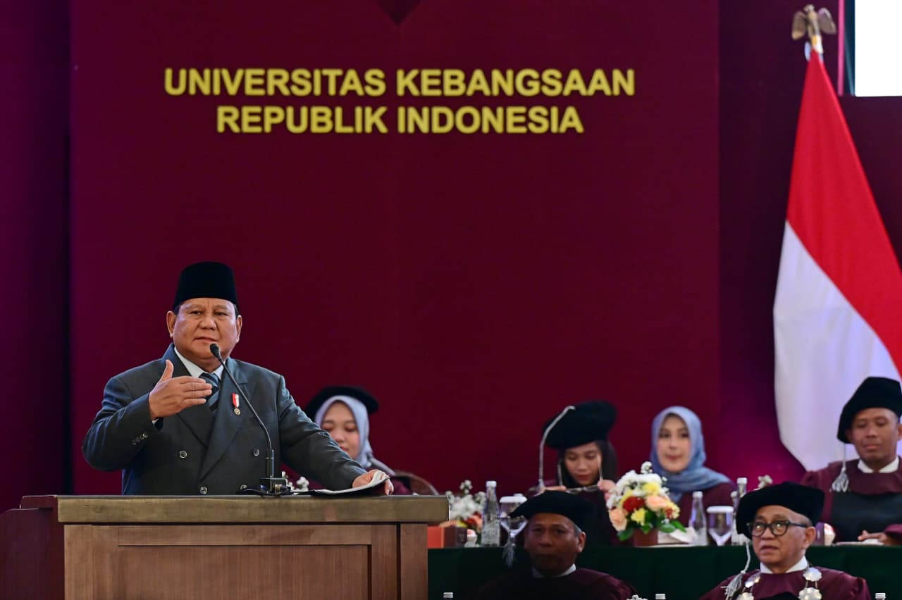 Presiden Prabowo Subianto di UKRI. (Foto/BPMI)