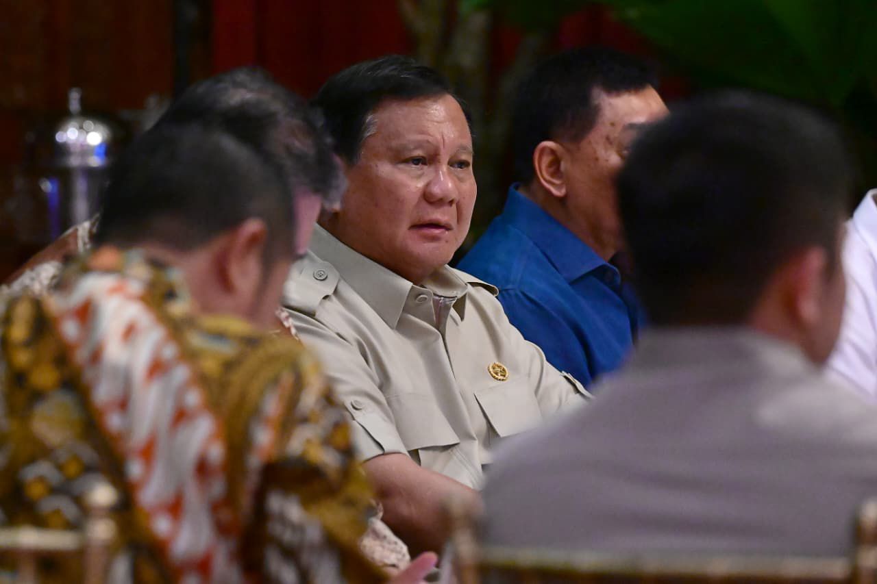 Presiden Prabowo memanggil sejumlah menteri di kediamannya. (BeritaNasional/Setpres)