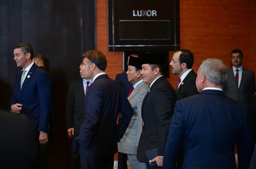 Momen presiden Prabowo hadiri KTT Perdamaian Sharm El-Sheikh di Mesir. (Foto/Muchlis Jr - Biro Pers Sekretariat Presiden)