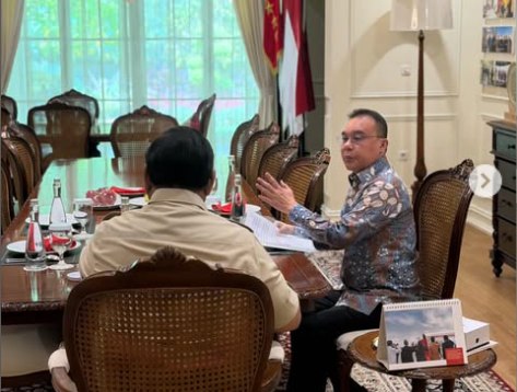 Prabowo undang Dasco ke Widya Chandra, bahas program strategis pemerintah. (Foto/@sekretariat.kabinet)