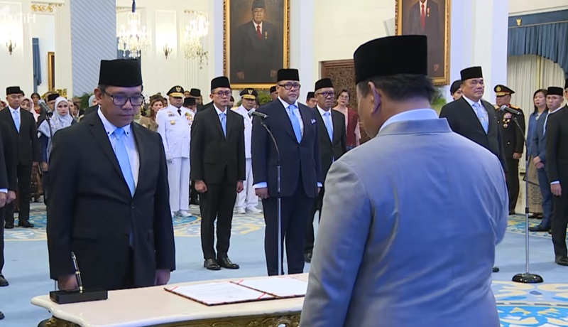 Presiden Prabowo melantik sejumlah pejabat (Foto/Youtube Setpres)