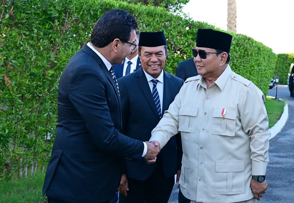 Presiden RI Prabowo Subianto hadiri KTT Perdamaian Sharm El-Sheikh. (BeritaNasional/Elvis/HO Biro Pers Sekretariat Presiden)
