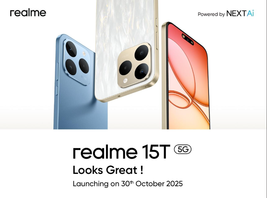 realme 15T 5G Siap Meluncur, Desain Tipis dengan Baterai 7000mAh realme 15T 5G siap meluncur di Indonesia. (Foto/doc. realme)