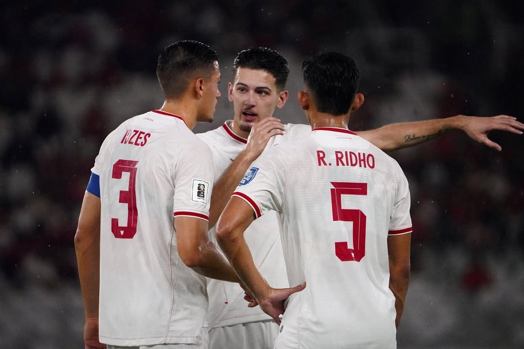 Rizky Ridho, Jay Idzes dan Justin Hubner di Timnas Indonesia. (Foto/instagram/Jay Idzes)