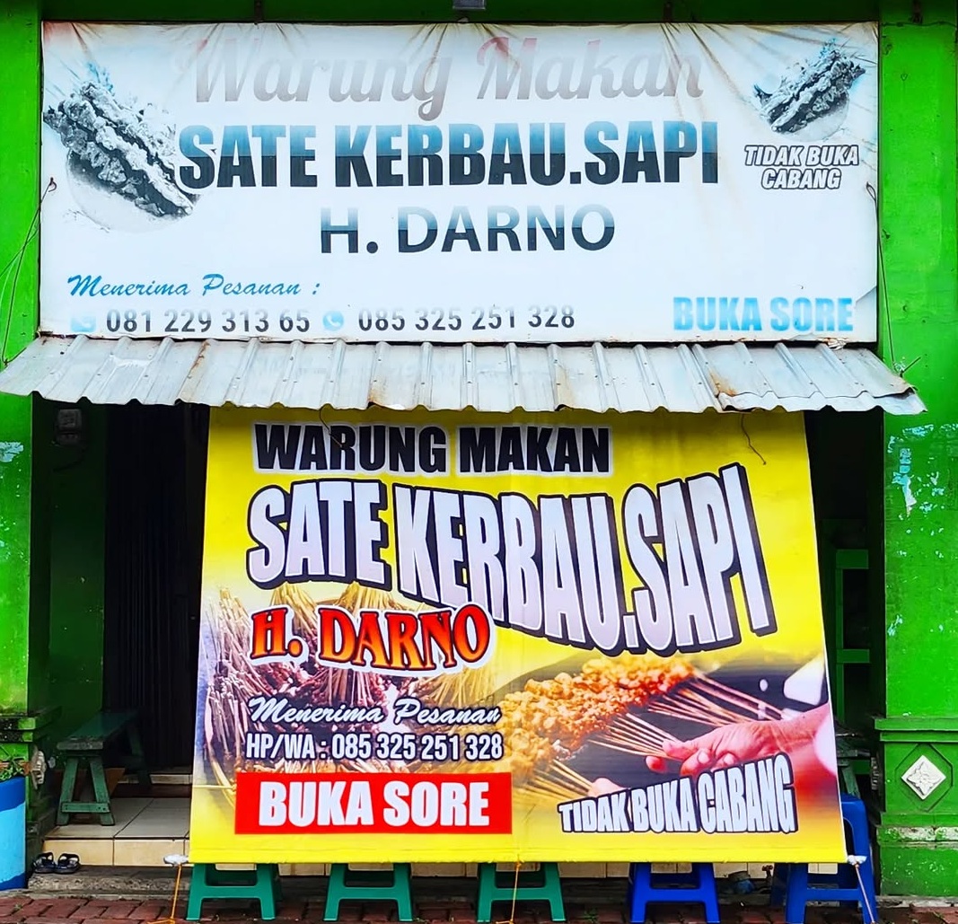 Sate Kerbau H. Darno.  (Foto/instagram cikminkulineran)