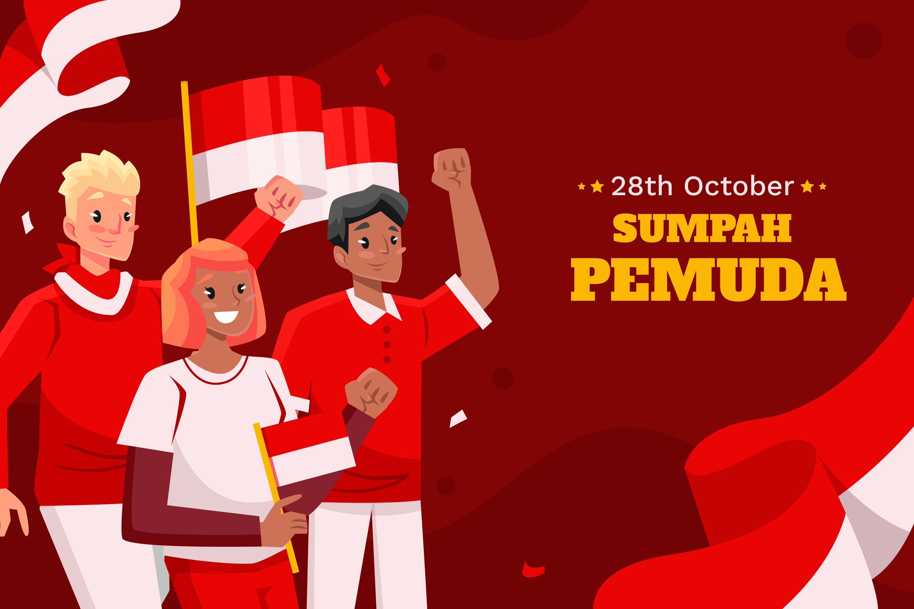 Ilustrasi Sumpah Pemuda. (Foto/freepik)