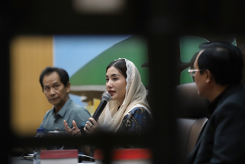 DPR RI menggelar diskusi Dialektika Demokrasi dengan tema “ UU Kepariwisataan Disahkan, Angin Segar bagi Kembangkitan Pariwisata Nasional". (BeritaNasional/Elvis Sendouw)