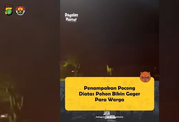 Viral Pocong Muncul di Sukatani Bekasi. (Foto/istimewa)