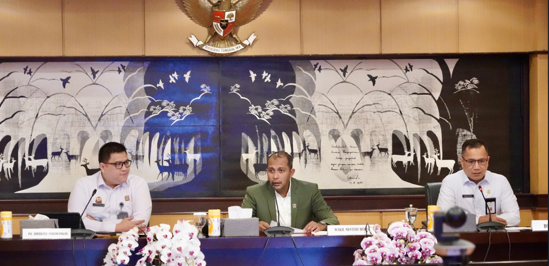 Wakil Menteri Hukum (Wamenkum) Eddy Hiariej menerangkan pidana mati berlandaskan HAM (BeritaNasional/dok Kemenkum)