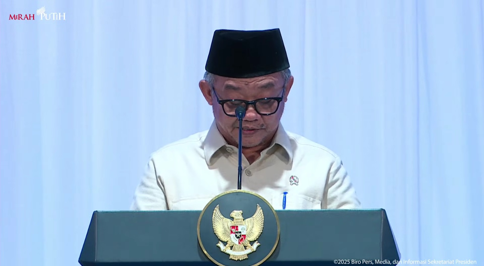 Menteri Pendidikan Dasar dan Menengah (Mendikdasmen) Abdul Mu’ti. (Foto/YouTube Sekretariat Presiden)