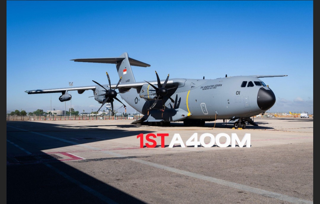 Pesawat A400M tiba di Indonesia (BeritaNasional/istimewa)