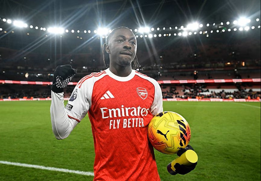 Eberechi Eze cetak hattrick di derby London melawan Tottenham. (Foto/Arsenal)