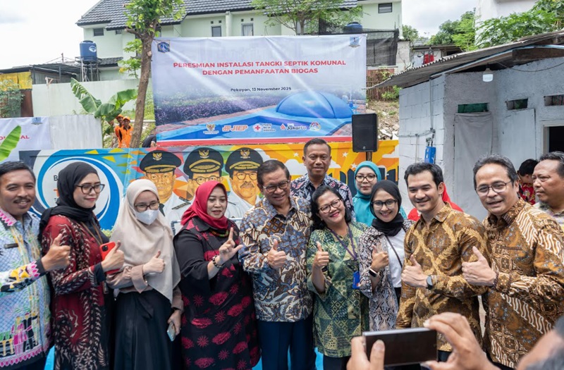 Bank Jakarta-PMI Bangun Biodigester Komunal di Pekayon (Beritanasional/Lydia)