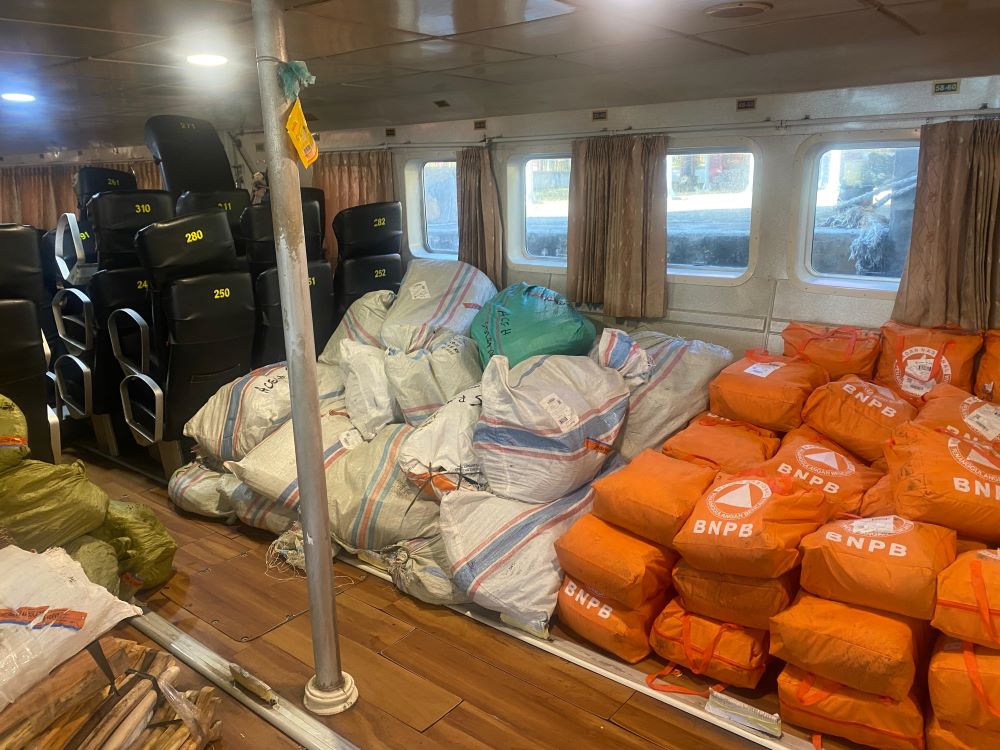Bantuan yang dikirimkan BNPB untuk 5 titik terdampak bencana di Aceh. (Foto/Dok BNPB)