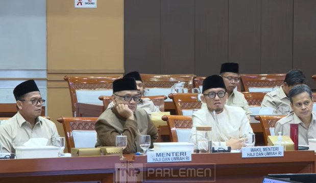 Dari seleksi 7 maskapai, Garuda dan Saudia Airlines lolos jadi maskapai haji 2026. (Foto/TVR Parlemen)