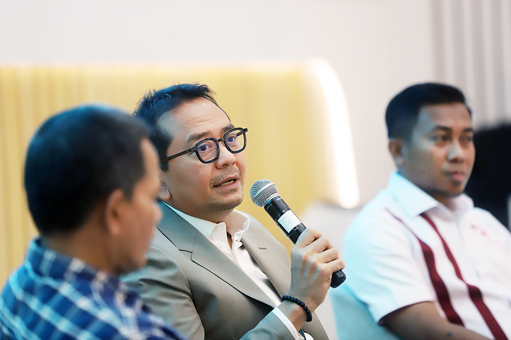 Forum Diskusi Legislasi, dengan tema "RUU Transportasi Online Masuk Prolegnas 2026: Menata Mobilitas Digital, Membangun Arah Baru Transportasi Indonesia.” di  Ruang Command Center, Gedung Nusantara. (BeritaNasional/Elvis Sendouw)