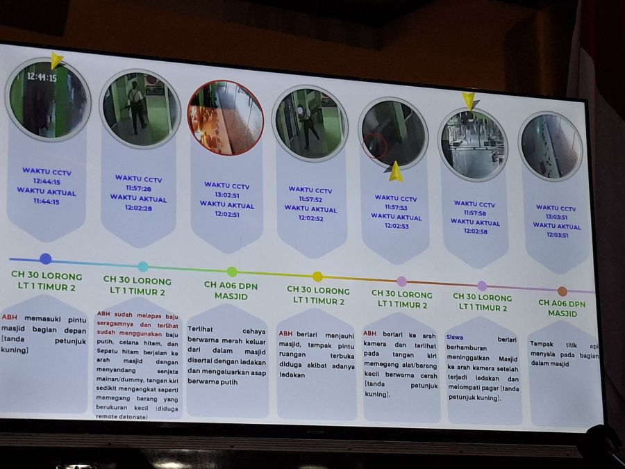 Hasil olah TKP dari insiden ledakan di area SMAN 72, Jakarta Utara. (BeritaNasional/Bachtiarudin Alam)