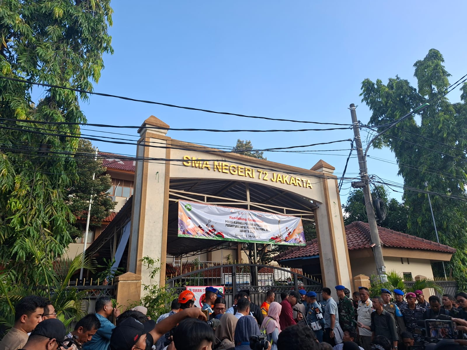 Lokasi kejadian ledakan di SMAN 72 Jakarta Utara. (BeritaNasional/istimewa)