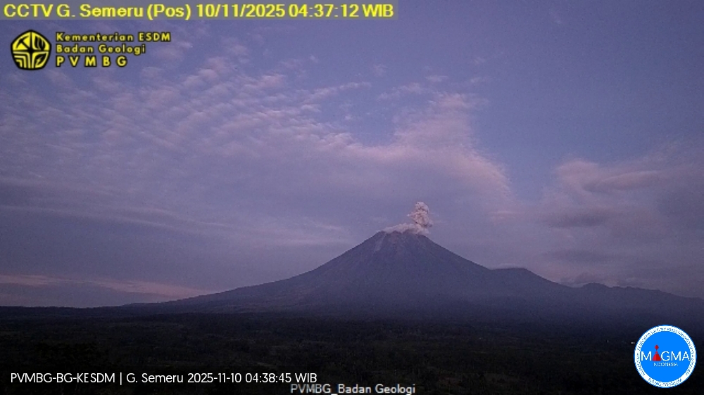 Gunung Semeru erupsi. (Foto/Dok Magma Indonesia)