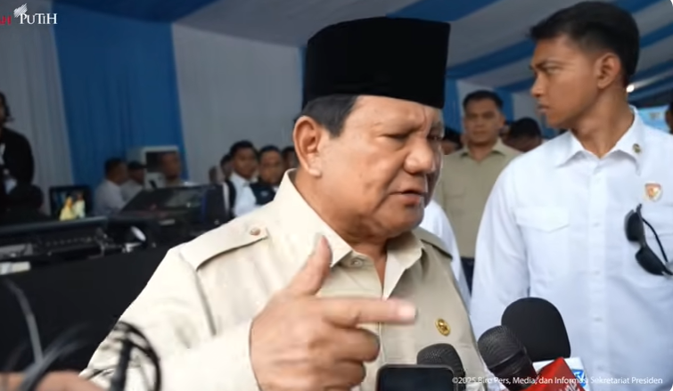 Instruksi Prabowo soal bullying SMPN 19 Tangsel. (Foto/YouTube BPMI Setpres)