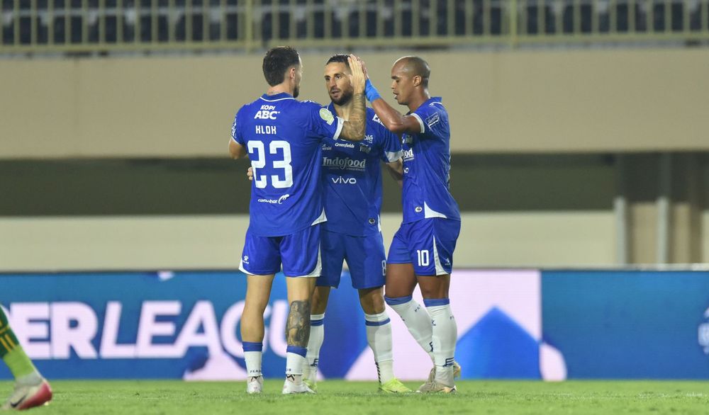 Pemain Persib Bandung berselebrasi. (Foto/Dok Persib)