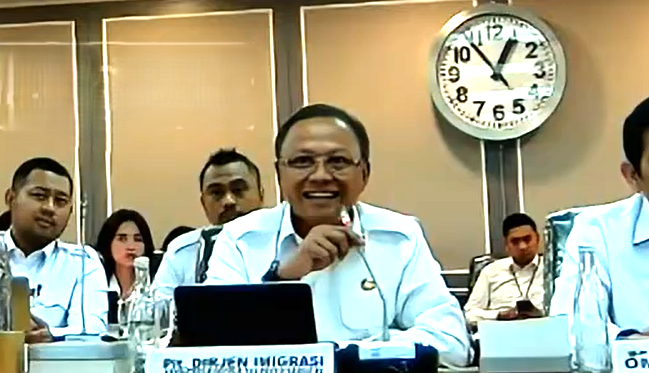 Kementerian Imigrasi tegur Google soal kisruh War Surat Dukungan Working Holiday Visa. (Foto/YouTube Komisi XIII DPR)