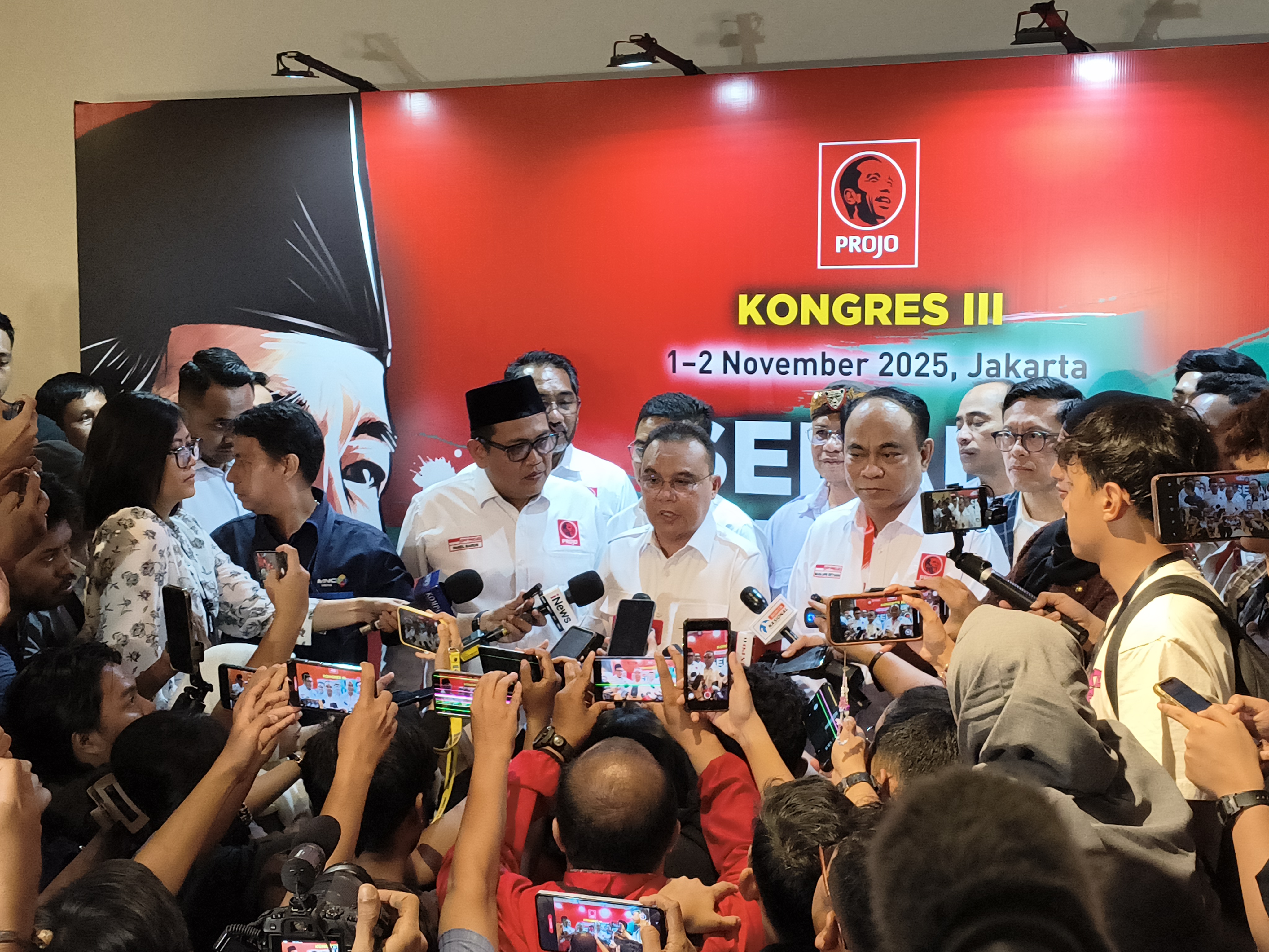 Dasco hadiri pembukaan Kongres Projo, Prabowo saat penutupan?. (BeritaNasional/Ahda)