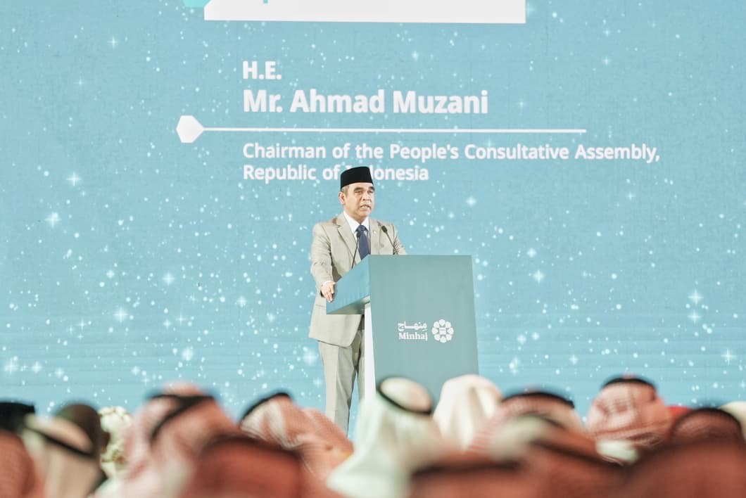 Ketua MPR Ahmad Muzani Bicara soal Pancasila, Persatuan dan Toleransi di Forum Liga Muslim Dunia. (Foto/istimewa)