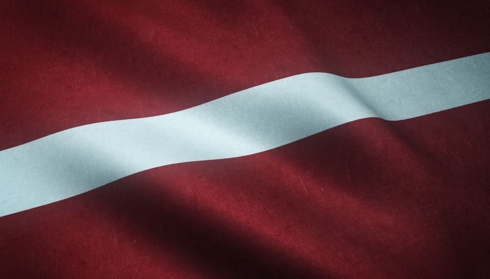 Ilustrasi bendera Latvia. (Foto/Freepik)