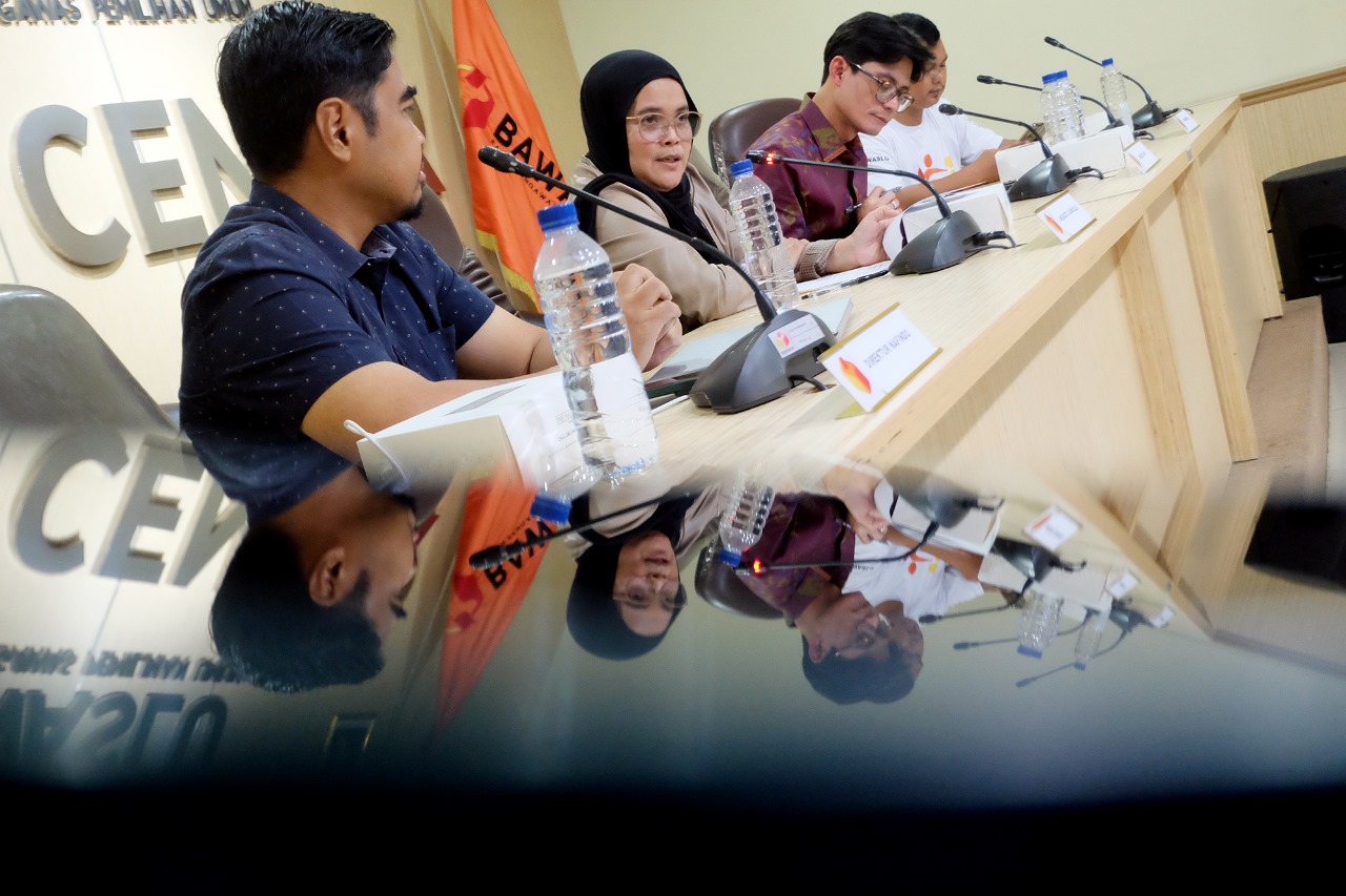 Bawaslu bersama KPPD gelar diskusi publik dengan mengangkat tema “Antisipasi Perkembangan AI dan Model Pengawasan Digital di Pemilu”. (BeritaNasional/Elvis Sendouw)
