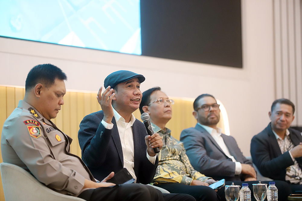 Diskusi yang bertajuk "Reformasi Polri Harapan Menuju Institusi Penegak Hukum yang Profesional dan Humanis”. (BeritaNasional/Elvis Sendouw)