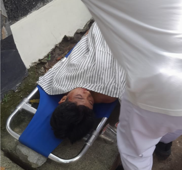 Korban ledakan di lingkungan SMAN 72 Kelapa Gading. (Foto/Humas Polri)