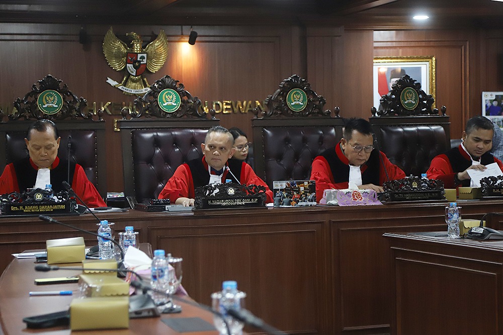 Mahkamah Kehormatan Dewan (MKD) DPR RI saat pembacaan putusan sidang MKD. (BeritaNasional/Elvis Sendouw)
