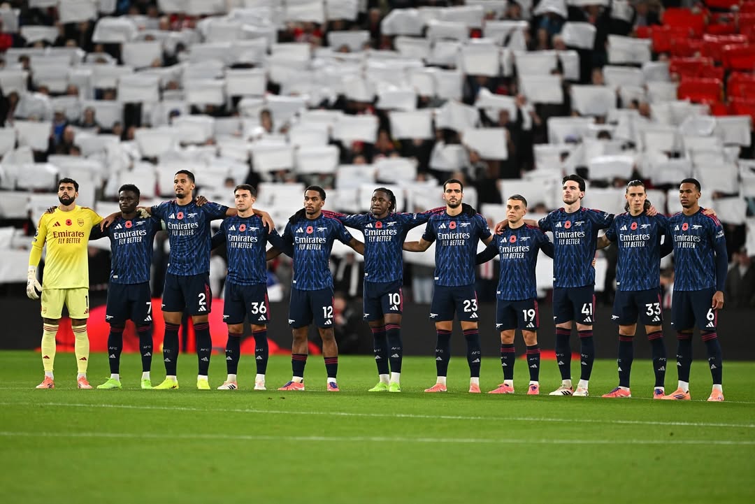 Skuad Arsenal saat menghadapi Sunderland. (Foto/Instagram Arsenal)