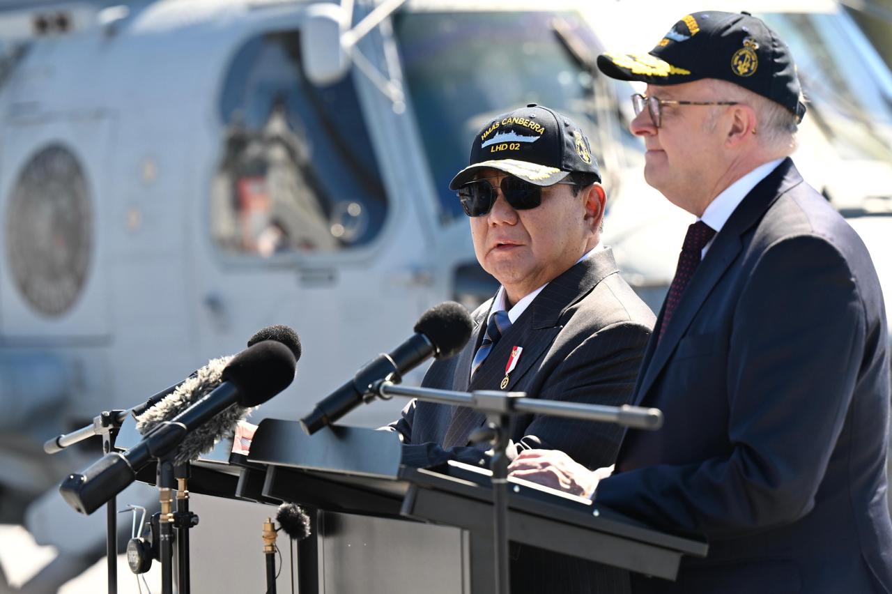 Perdana Menteri Australia Anthony Albanese memanggil Presiden Prabowo Subianto sebagai 'my friend'. (BeritaNasional/Setpres)