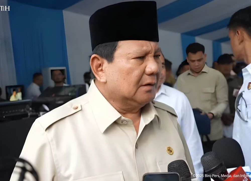 Presiden Prabowo Subianto saat diwawancarai. (Foto/YouTube Setpres)