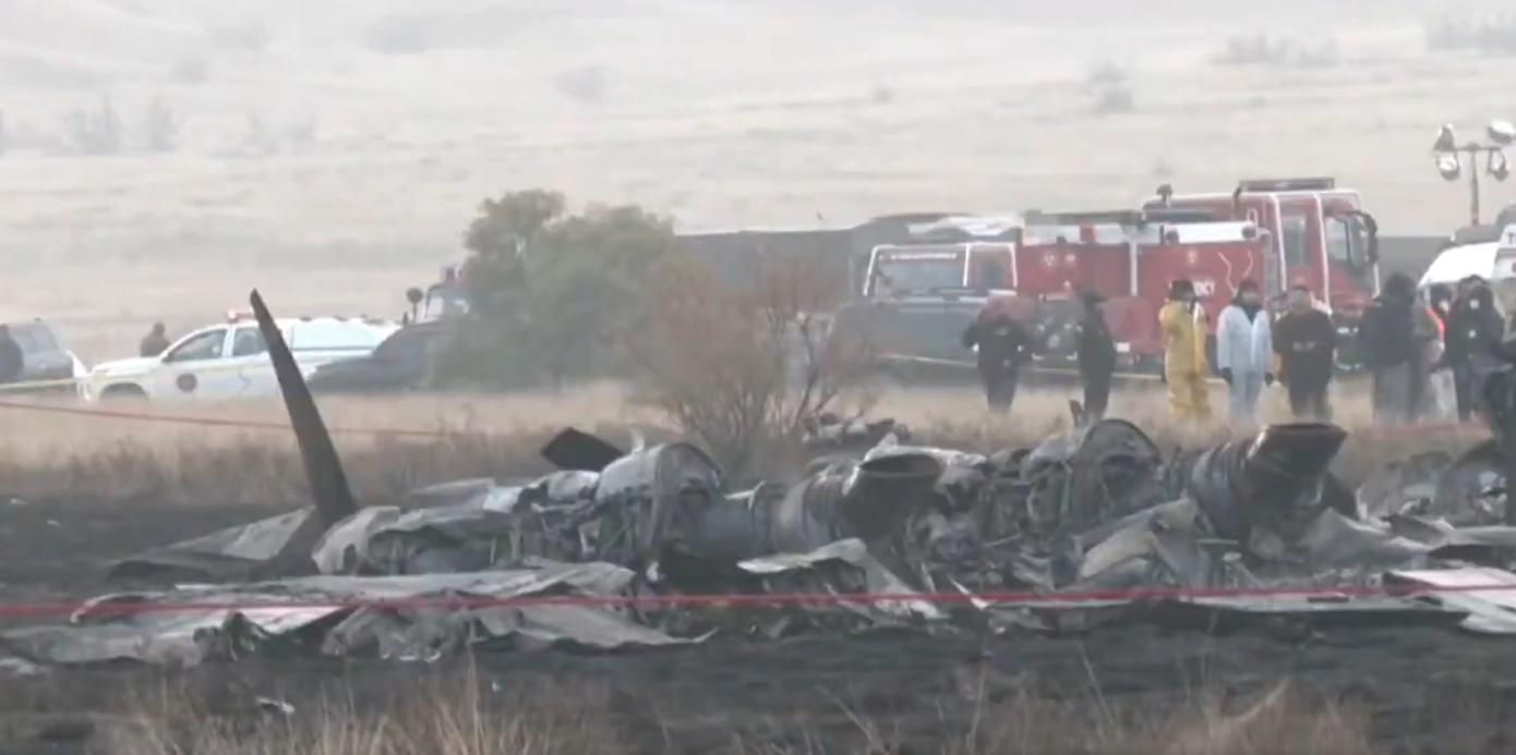 Pesawat angkut militer Turki jatuh di Georgia, 20 tentara tewas. (Foto/X Red Marker)