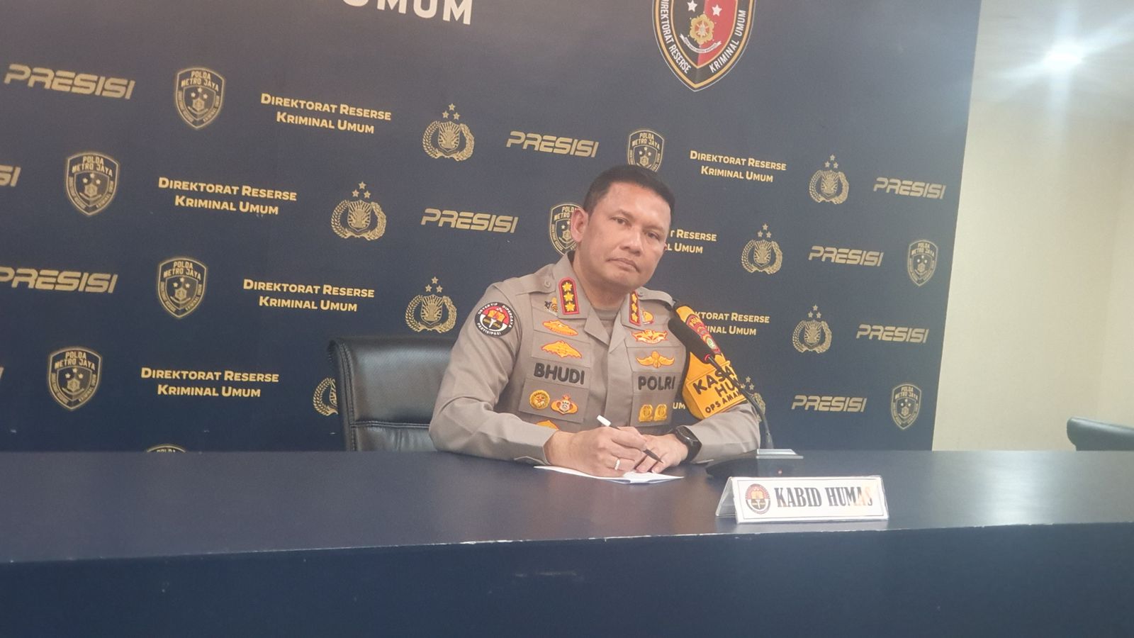 Kabid Humas Polda Metro Jaya, Kombes Pol Budi Hermanto. (BeritaNasional/Bachtiar)