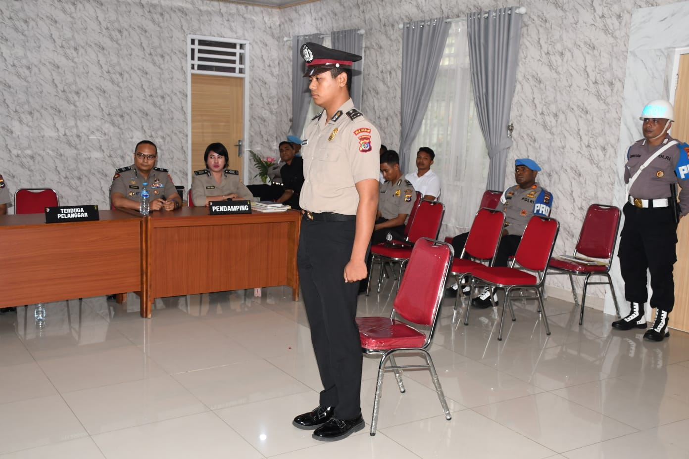 Sidang Komisi Kode Etik Polri (KKEP) jatuhkan sanksi dua anggota Polri yang memukul 2 siswa SPN di NTT. (BeritaNasional/Bachtiarudin)