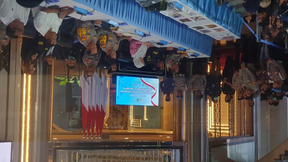 Polda Metro Jaya menggelar konferensi pers kasus ledakan SMAN 72 Jakarta. (BeritaNasional/Bachtiarudin Alam)