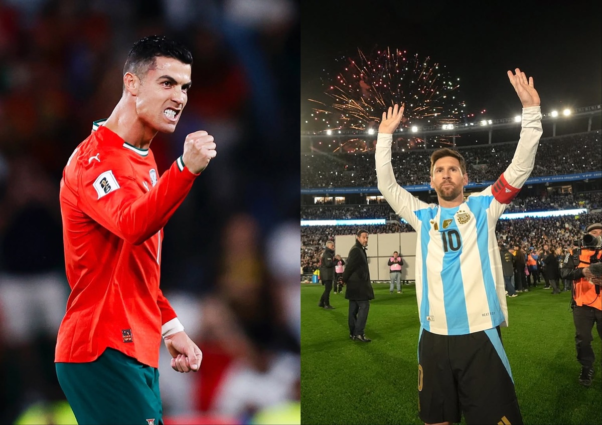 Cristiano Ronaldo (kiri) dan Lionel Messi (kanan). (Foto/instagram cristiano dan lionelmessi)