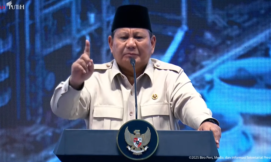 Prabowo bantah takut sama Jokowi: aku hopeng sama beliau. (Foto/YouTube Setpres)