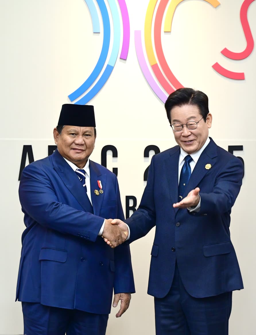 Prabowo dan Lee Jae Myung bahas kerja sama proyek pesawat tempur KF-21. (Foto?BPMI Setpres)