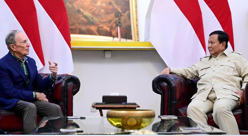 Prabowo dikunjungi Michael Bloomberg (Foto/PBMI)