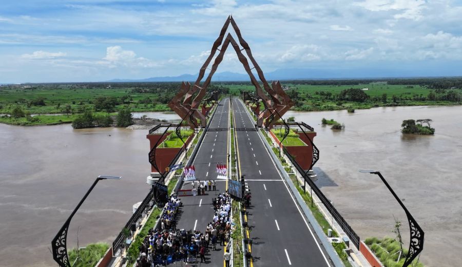 Jembatan Kabanaran di Kabupaten Bantul, Daerah Istimewa Yogyakarta. (Foto: Biro Pers Sekretariat Presiden)