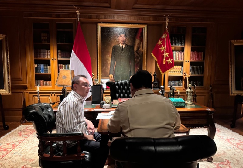 Presiden Prabowo temui Wakil Ketua DPR RI Sufmi Dasco (Foto/Instagram Setkab)